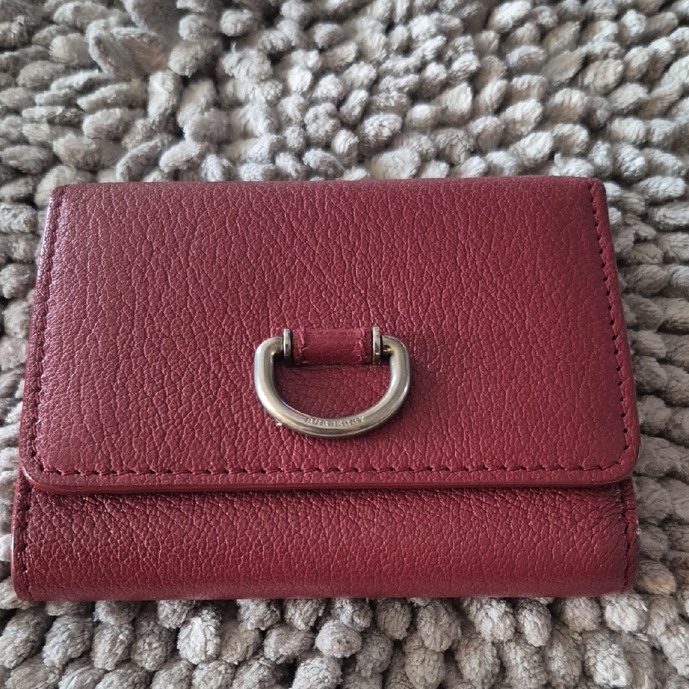 EUC Burberry Bordeaux Leather Wallet